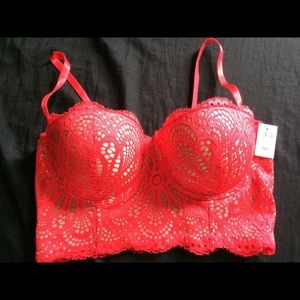 Rue21 red and tan bra 36C